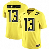 Oregon Ducks 13 Troy Hill Yellow Nike College Football Jersey Dzhi,baseball caps,new era cap wholesale,wholesale hats